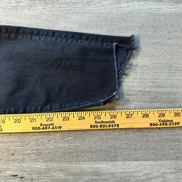 Mother The Stunner Zip Two Step Fray Jean Last Call Dark 25 Skinny - Picture 15 of 16